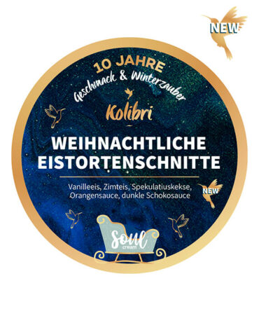 Weihnachtliche Eistortenschnitte