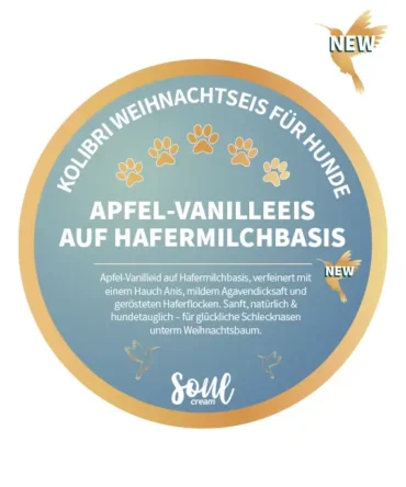 Apfel-Vanilleeis auf Hafermilchbasis