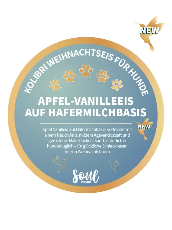 Apfel-Vanilleeis auf Hafermilchbasis